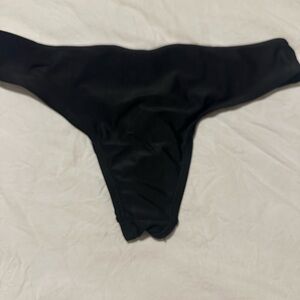 Black Bikini Bottom with heart cutouts on front and back